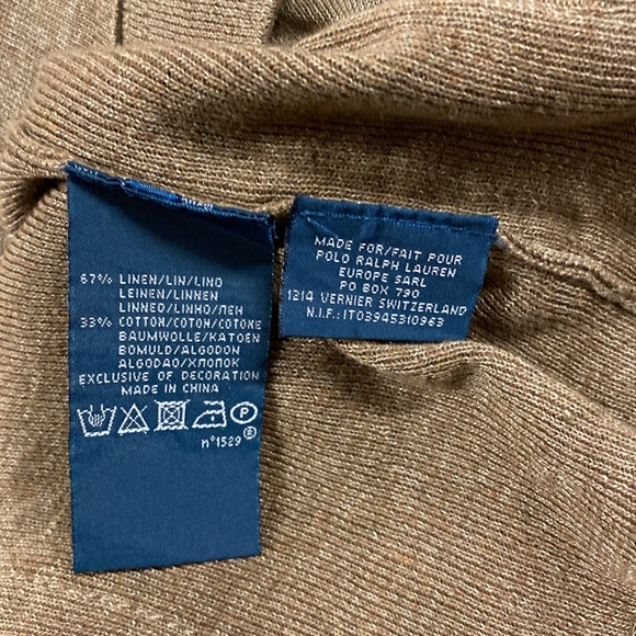 Vintage POLO Linen cardigan jacket - Picture 10 of 10